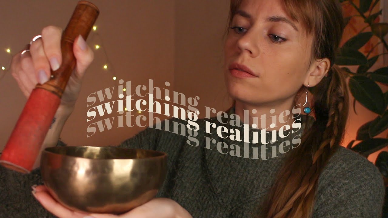 ASMR REIKI switching realities | crystal energy healing, singing bowl, hand movements | whispered