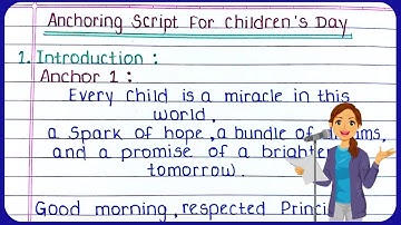 Anchoring script for children’s day in English (2 Anchors) | Children