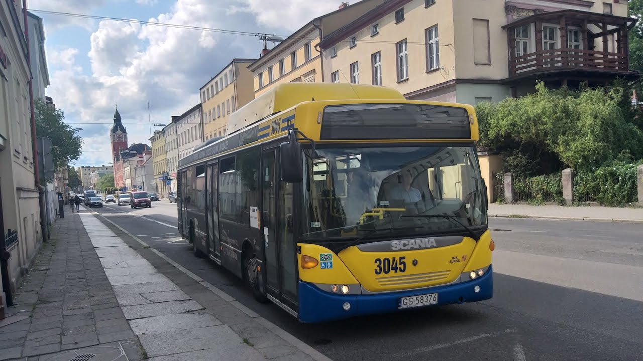 Scania CN310UB 4x2 EB CNG [#3045] MZK Słupsk 🎵ZF&Kickdown&Vmax&MOST🎵