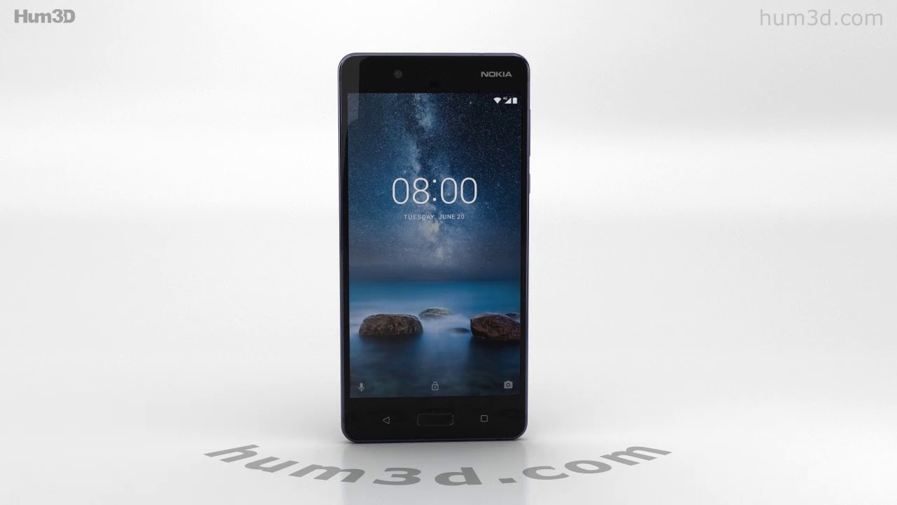 Nokia 8 Polished Blue 3D model by 3DModels.org