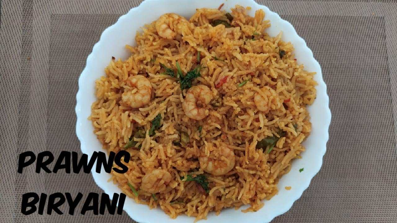Prawns biryani/ Shrimp biryani in pressure cooker YouTube
