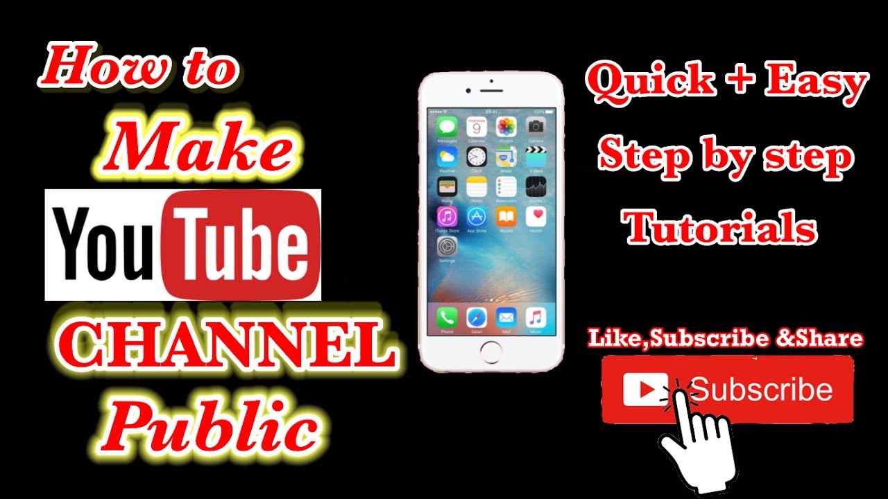 HOW TO MAKE YOUTUBE CHANNEL VISIBLE TO PUBLIC 2021