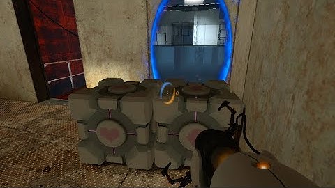 Saving both the Companion Cubes in Portal with glitches!