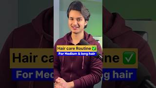 Hair Care routine ✅ For long & Medium hair) #shortsindia #haircare #haircareroutine #longhair