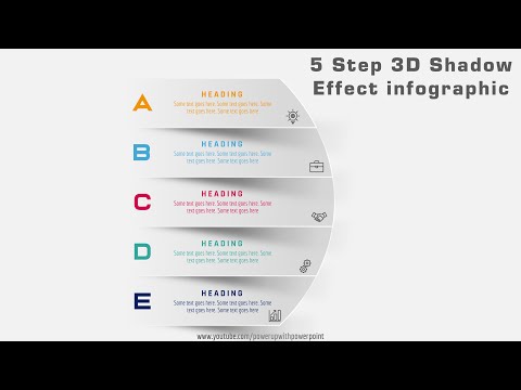 56.[PowerPoint] Create 5 Step 3D Shadow effect infographic🔥🔥💯| PPT Presentation| Design| Free Slide