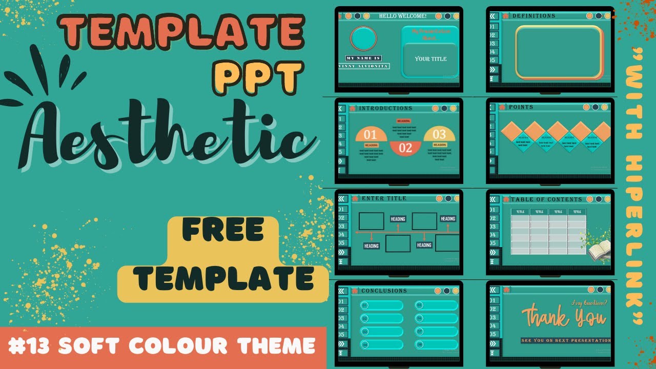 TEMPLATE PPT SIDANG SKRIPSI FULL | Animated Slides + Hyperlink | FREE TEMPLATE #13