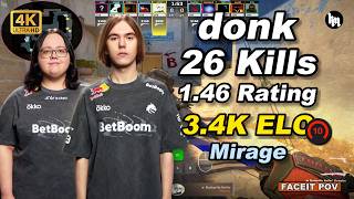 🔥donk (26-14) vs b1t/Heavygod syrsoN k1to | avg 3.4K ELO | Mirage POV | Aug 9, 2026 screenshot 5