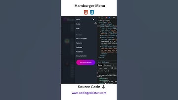 Hamburger Menu Using HTML and CSS #automobile  #css #cssselectors