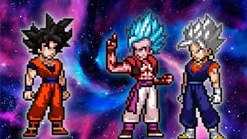 Goku DBS V2 edit OP(All Form)(new) VS Vegito OP(All Form) & Gogeta OP in Jump Force Mugen