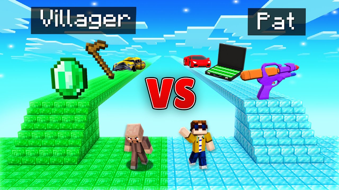 Pat SMARAGD vs. DIAMANT BRÜCKE KAMPF in Minecraft!