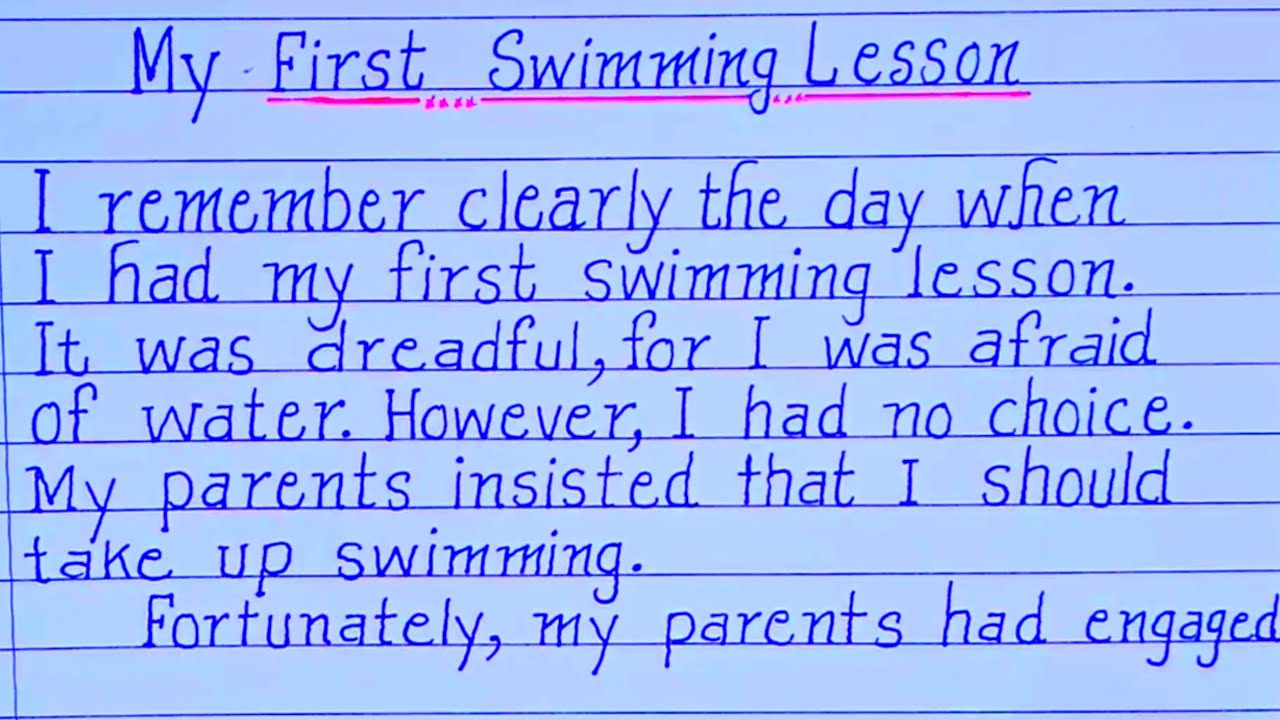 swimming essay in english
