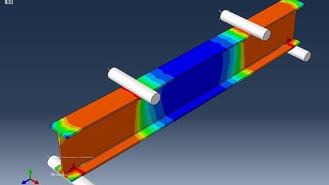 4 point bending of steel #beam using #ABAQUS #elastic, plastic #analysis