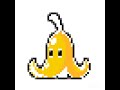 Speed drawing of pixel banana