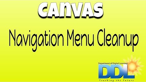 Canvas Navigation Menu cleanup