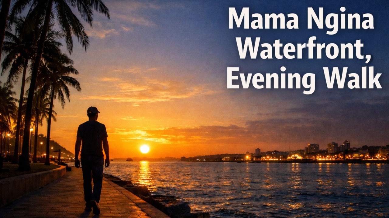 Mama Ngina Drive Mombasa Kenya 4K HDR | Relaxing Coastal Walk