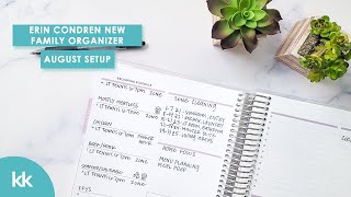 Erin Condren Family Organizer Book Plan with Me August Setup NEW Planner for schedules meal planning screenshot 2