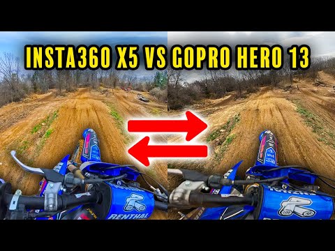 Video Insta360 X5 VS GoPro Hero 13 - Motocross Comparison - youtube