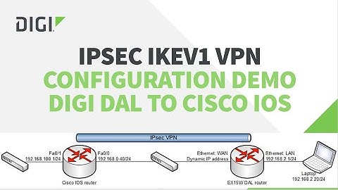 Digi DAL router IKEv1 IPsec VPN with Pre-Shared Key (PSK) authentication to a Cisco IOS router