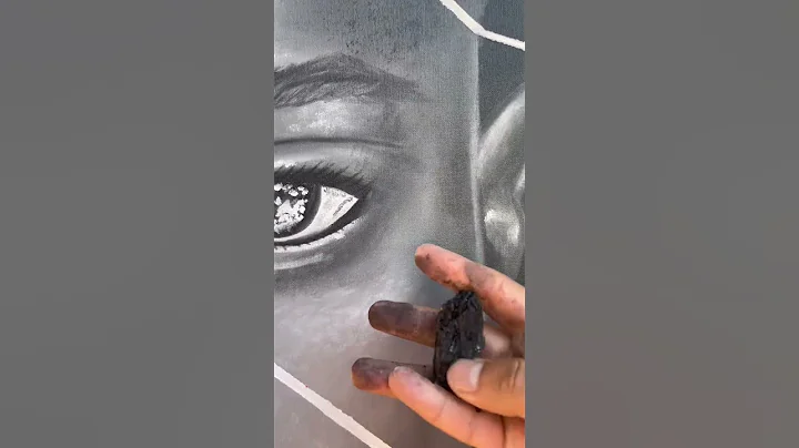 Painting process #art #artwork #charcoal #process #acrylicpainting #portrait #drawing #sketch #arte