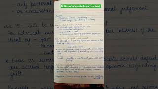 Duties of advocate towards client #exams #llb #upsc #legal