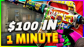 FROM $300 TO $400 IN 1 MINUTE! (CSGO SKINS)