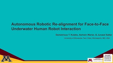 Autonomous robotic re-alignment for face-to-face underwater human-robot interaction