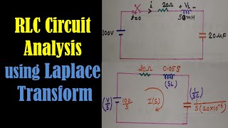 RLC Circuit Analysis using Laplace Transform- Series RLC Circuit Analysis- S Domain Circuit Analysis