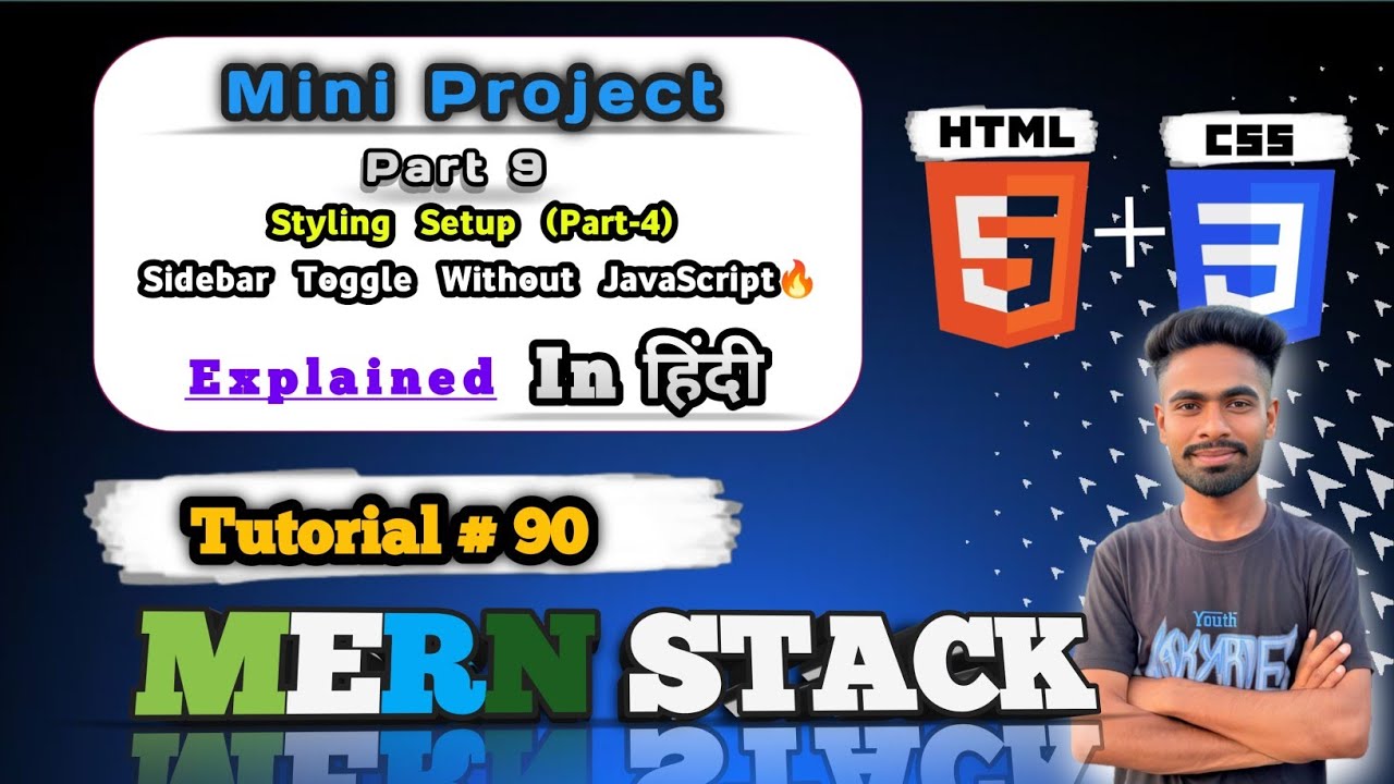 Sidebar Toggle Using Only CSS | No JavaScript Sidebar Menu | MERN Stack ...