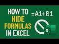 How to Hide Formulas in Excel