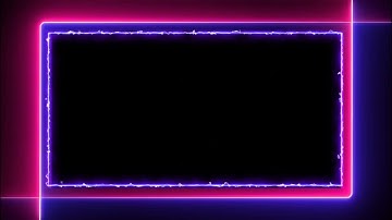Trendy Template | Double Lines NEON FRAME | Beautiful Glowing Border | Abstract Loop Video VFX