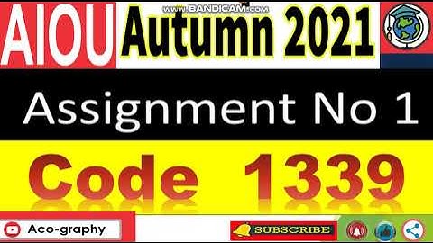 ⏩ AIOU Code 1339 Solved Assignment No.1 Autumn 2021 || Subject: Basic of Accounting | Level: FA/ICom