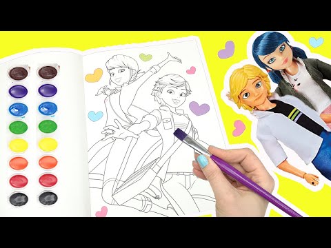 Miraculous Ladybug Coloring Book Pages With Marinette, Alya, And Adrien