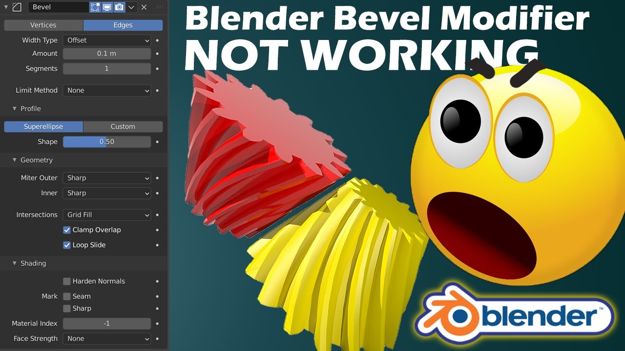 Blender bevel modifier not working how do i fix it youtube