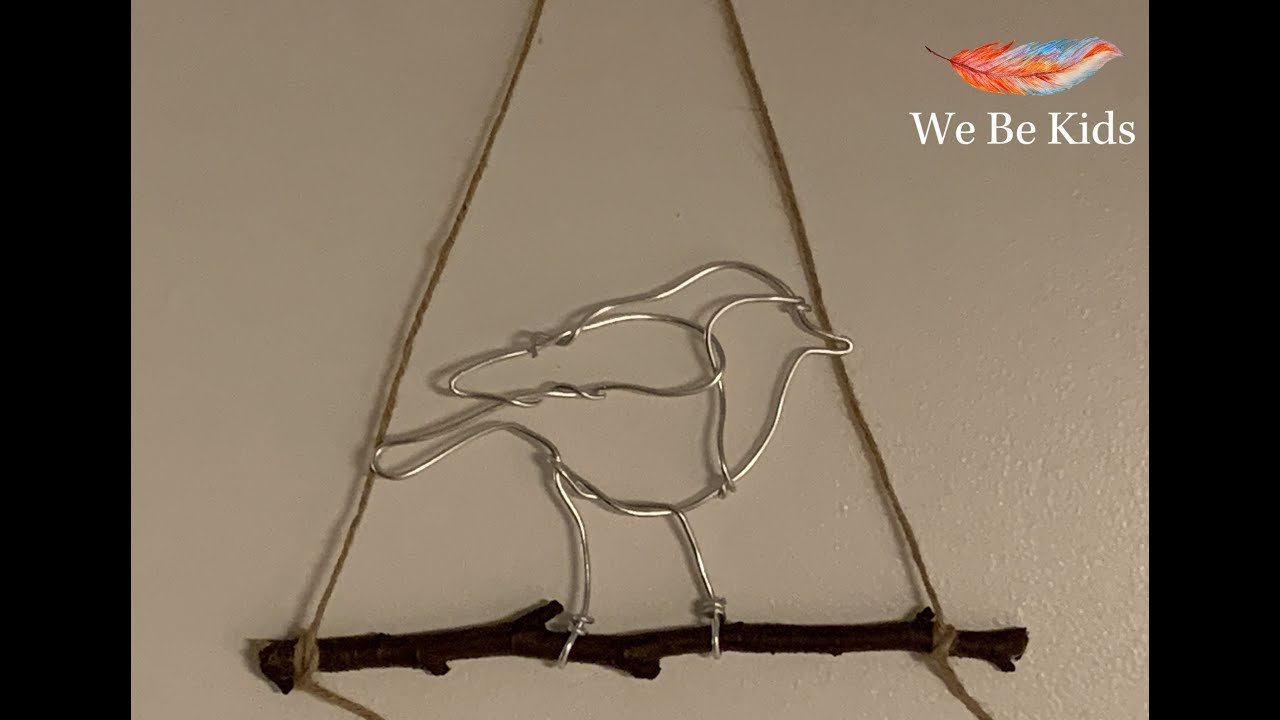 Nature Art & Craft - Nature inspired Wall Hanging Wire Robin - YouTube