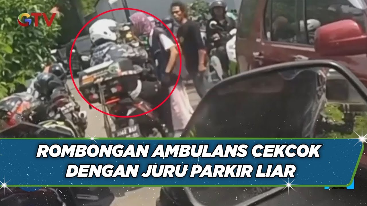 Geger! Rombongan Ambulans Cekcok dengan Juru Parkir Liar di Senen, Jakarta Pusat