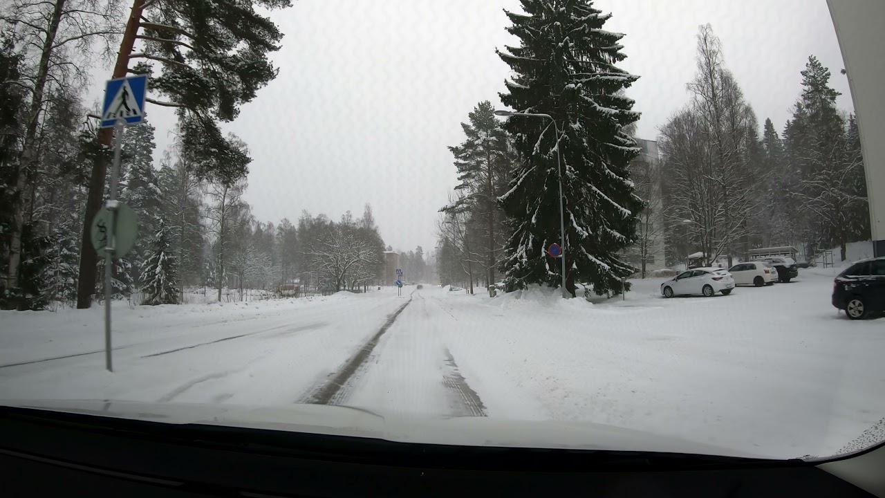 【4K】Lahti Suburbs Winter 2021