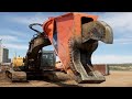 Dangerous Fastest Biggest Excavator Cutting Destroys Everything, Heavy Equipment Crushing Powerful