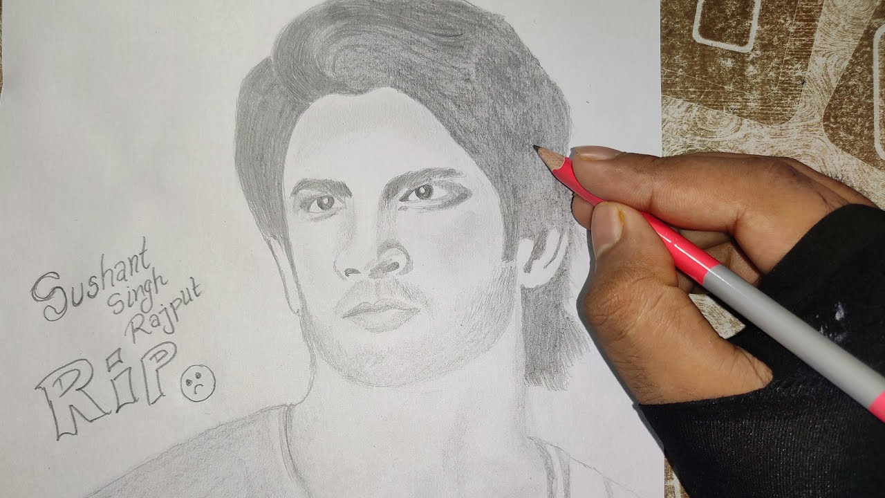 Sushant Singh Rajput Sketch of Sushant Singh Rajput Pencil