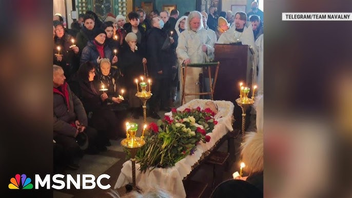 First Images Of Navalny S Casket Inside The Church