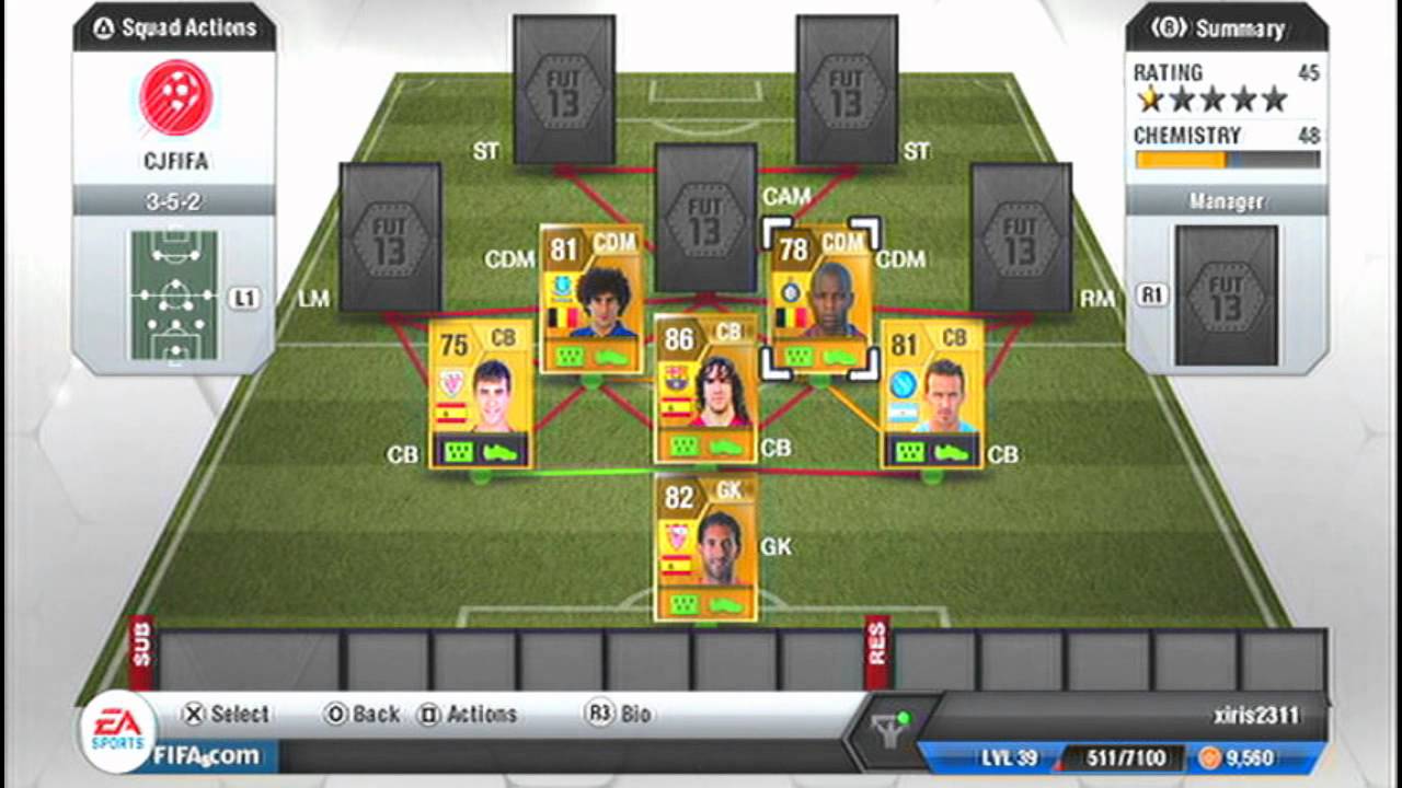 Fifa squad. FIFA 13 Ultimate Team Clear Squad. French Squad all time best Players.