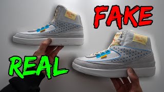 REAL VS FAKE! UNION LA X NIKE AIR JORDAN 2 GREY FOG SNEAKER COMPARISON!