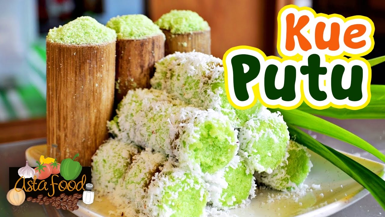 Indonesian Hot Street Food PUTU  Cake Kue PUTU  Eng 