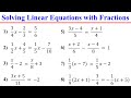 Solving Linear Equations With Fractions In Just Two Steps Algebra Solving Linear Equations With Fractions In Just Two Steps Algebra