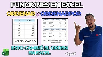 Cómo Usar las Funciones ORDENAR y ORDENARPOR en Excel | Ordena Datos en segundo Cap 33 #sepamosexcel