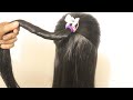 Easy clutcher bun hairstyle for girls|simple &amp; easy juda bun hairstyle|bun hairstyle for long hair