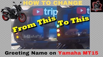 How to change greeting name on panel gauge II Yamaha MT15 II Tutorial