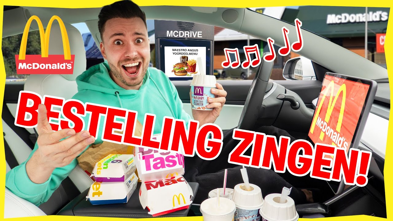 ZINGEND BESTELLEN & VERBODEN WOORD IN DE MCDRIVE! *Experiment*