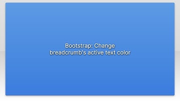 Bootstrap: Change breadcrumb