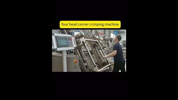 Four head CNC corner crimping machine for aluminum window and door. #cncmachine #aluminummachine