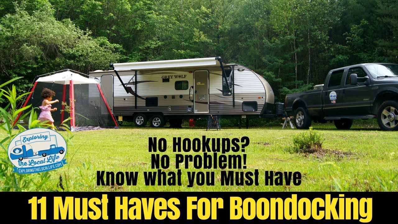 boondocking in a small travel trailer